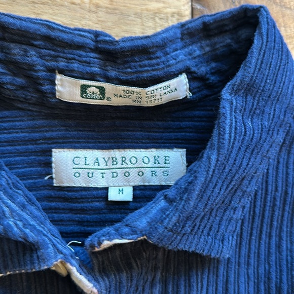 Vtg Claybrooke Outdoors wide wale corduroy shirt - Picture 2 of 5